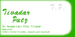 tivadar putz business card